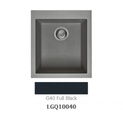 Zlewozmywak Elleci QUADRA 100 Granitek G40 full black LGQ10040